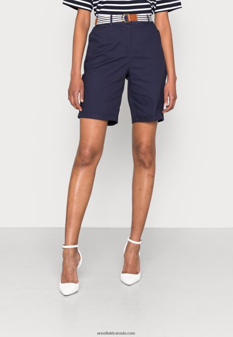 Anna Field Women Shorts Dark Blue H42J4Z862