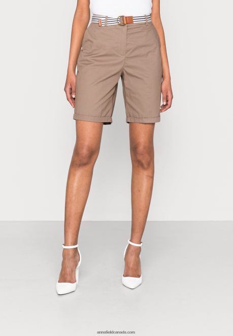 Anna Field Women Shorts Taupe H42J4Z859