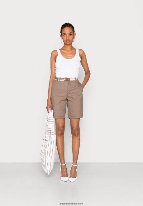 Anna Field Women Shorts Taupe H42J4Z859