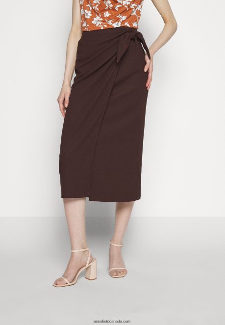 Anna Field Women A-Line Skirt Brown H42J4Z781