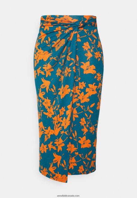 Anna Field Women Pencil Skirt Blue H42J4Z795