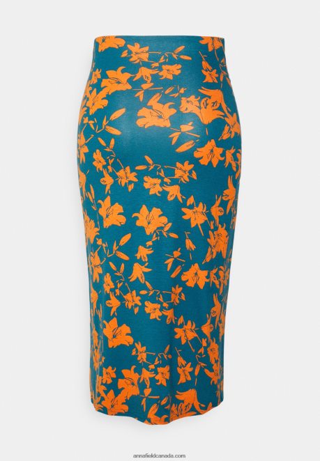 Anna Field Women Pencil Skirt Blue H42J4Z795