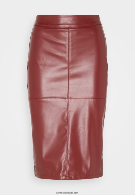 Anna Field Women Pencil Skirt Bordeaux H42J4Z803