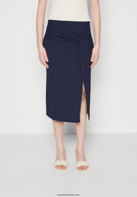 Anna Field Women Pencil Skirt Dark Blue H42J4Z810