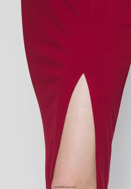 Anna Field Women Pencil Skirt Dark Red H42J4Z806