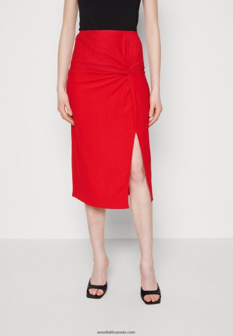 Anna Field Women Pencil Skirt Red H42J4Z809