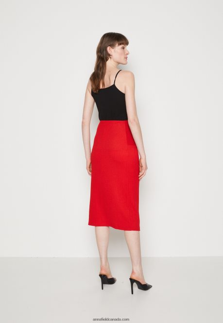 Anna Field Women Pencil Skirt Red H42J4Z809