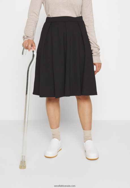 Anna Field Women Pleated Skirt Black H42J4Z779