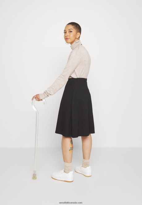 Anna Field Women Pleated Skirt Black H42J4Z779