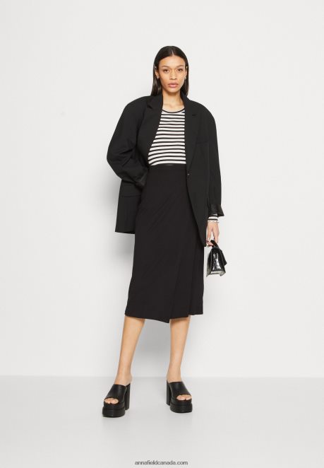 Anna Field Women Wrap Skirt Black H42J4Z813