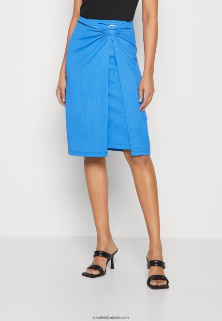 Anna Field Women Wrap Skirt Blue H42J4Z807