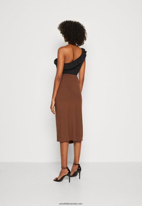 Anna Field Women Wrap Skirt Dark Brown H42J4Z814
