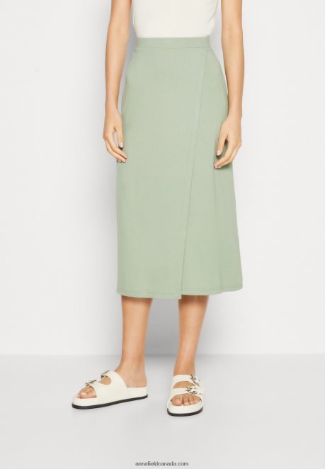 Anna Field Women Wrap Skirt Light Green H42J4Z816