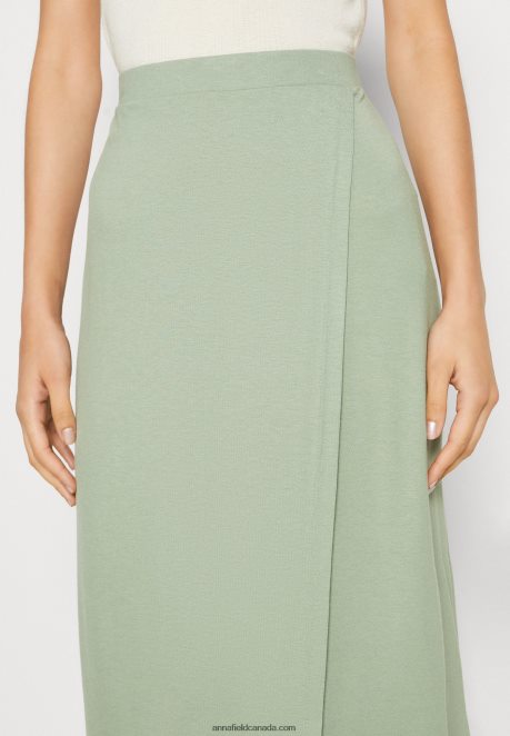 Anna Field Women Wrap Skirt Light Green H42J4Z816