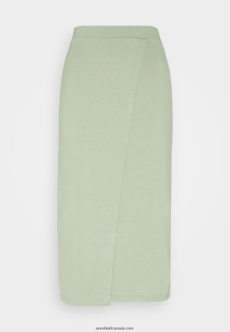 Anna Field Women Wrap Skirt Light Green H42J4Z816