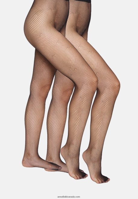 Anna Field Women 2 Pack Fishnet Tights Tights Black H42J4Z1110