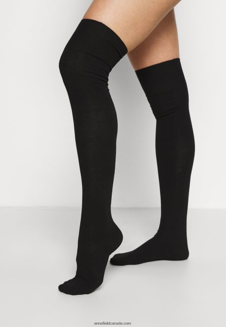 Anna Field Women 2 Pack Over-The-Knee Socks Black H42J4Z1159