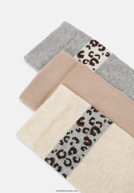 Anna Field Women 5 Pack Socks Beige/Grey H42J4Z1124
