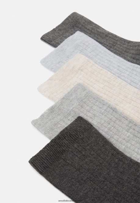 Anna Field Women 5 Pack Socks Black/Grey H42J4Z1133
