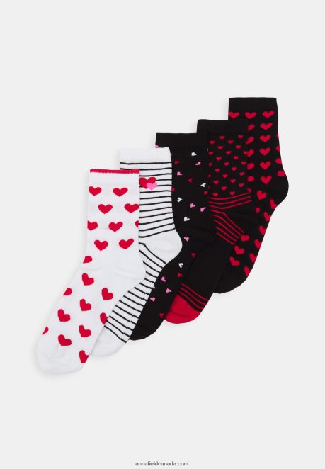 Anna Field Women 5 Pack Socks Black/White H42J4Z1140