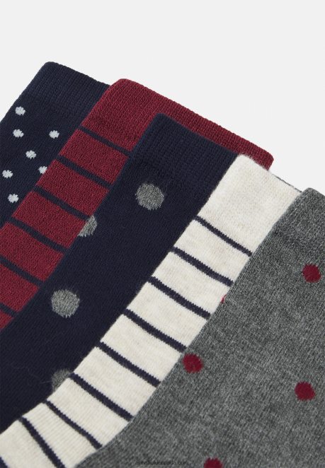 Anna Field Women 5 Pack Socks Dark Blue/Dark Red H42J4Z1149