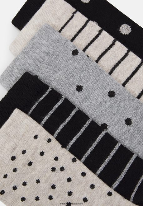 Anna Field Women 5 Pack Socks Grey/Black H42J4Z1142