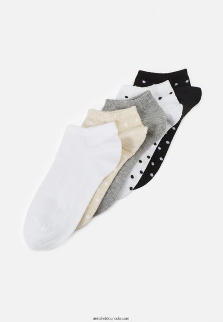 Anna Field Women 5 Pack Socks Grey/White/Black H42J4Z1137