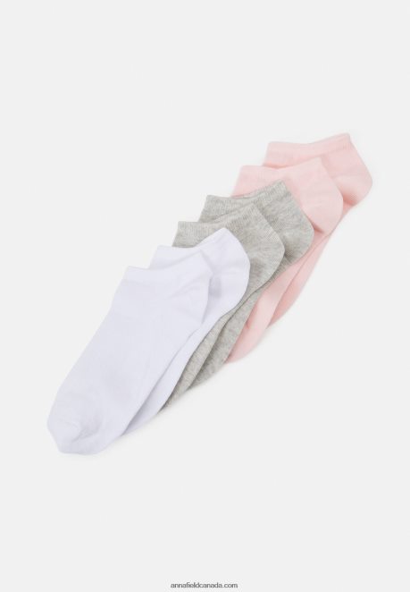 Anna Field Women 6 Pack Socks Pink/Grey/White H42J4Z1147