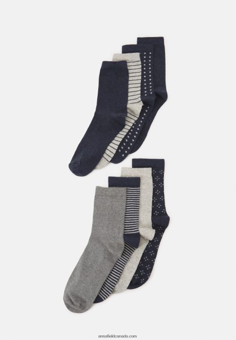 Anna Field Women 8Pack Socks Dark Blue H42J4Z1145