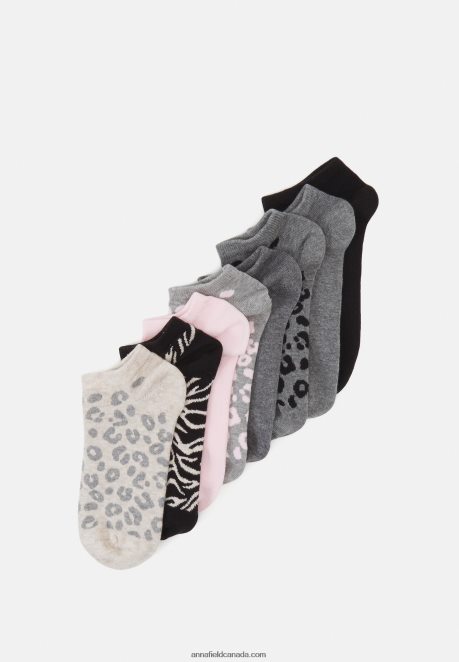 Anna Field Women 8 Pack Socks Black/Grey H42J4Z1152