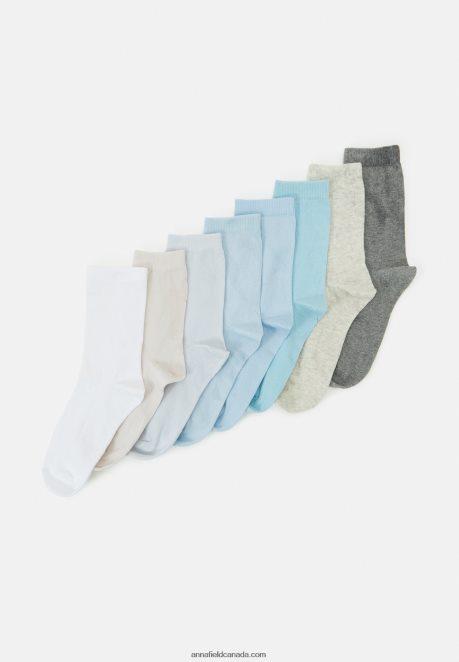 Anna Field Women 8 Pack Socks Blue/Grey H42J4Z1119
