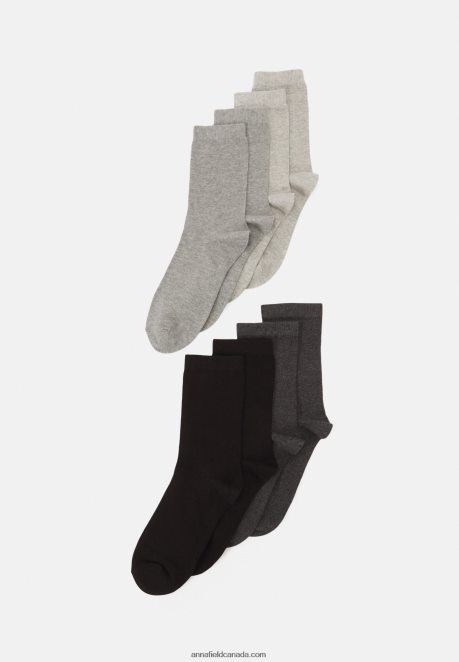 Anna Field Women 8 Pack Socks Grey, Black H42J4Z1126