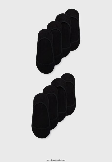 Anna Field Women 8 Pack Trainer Socks Black H42J4Z1154