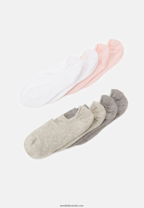 Anna Field Women 8 Pack Trainer Socks Pink, White, Grey H42J4Z1153
