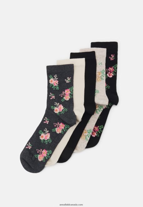 Anna Field Women Socks Black/Beige H42J4Z1129