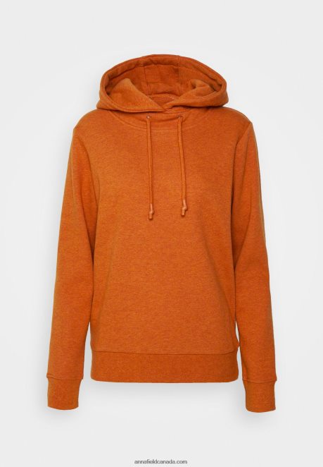 Anna Field Women Hoodie Mottled Orange H42J4Z759