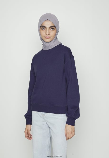 Anna Field Women Sweatshirt Dark Blue H42J4Z757