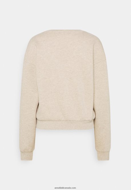 Anna Field Women Sweatshirt Mottled Beige H42J4Z756