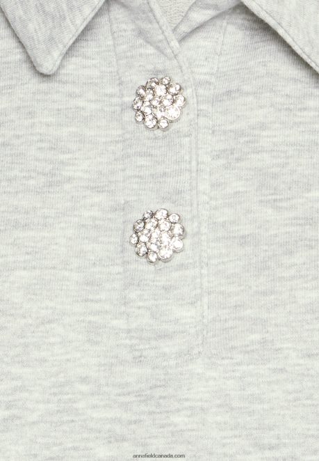 Anna Field Women Sweatshirt Mottled Light Grey H42J4Z762