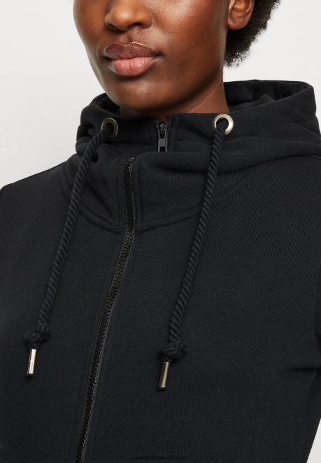Anna Field Women Zip-Up Sweatshirt Black H42J4Z770