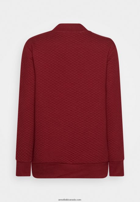 Anna Field Women Zip-Up Sweatshirt Bordeaux H42J4Z735