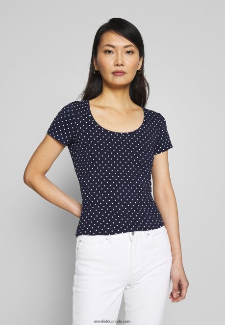 Anna Field Women 2Er Pack Print T-Shirt Navy/White H42J4Z329