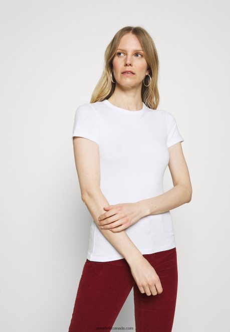 Anna Field Women 2 Pack Basic T-Shirt White H42J4Z252