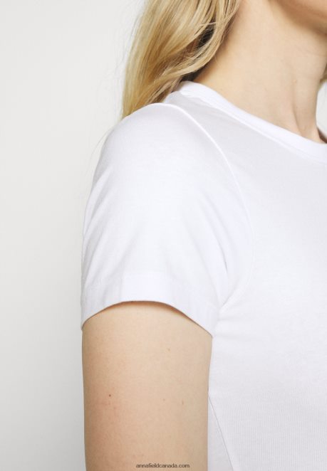 Anna Field Women 2 Pack Basic T-Shirt White H42J4Z252
