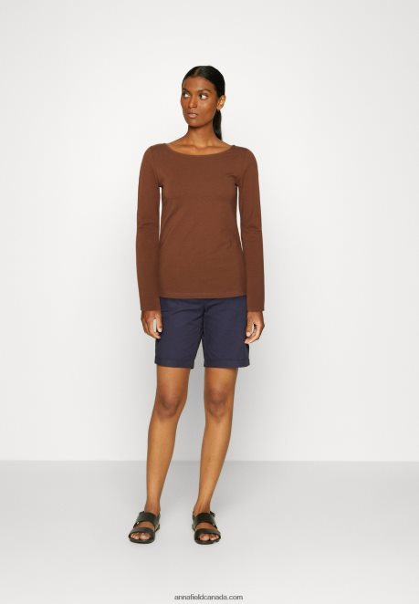 Anna Field Women 2 Pack Long Sleeved Top Brown/White H42J4Z584