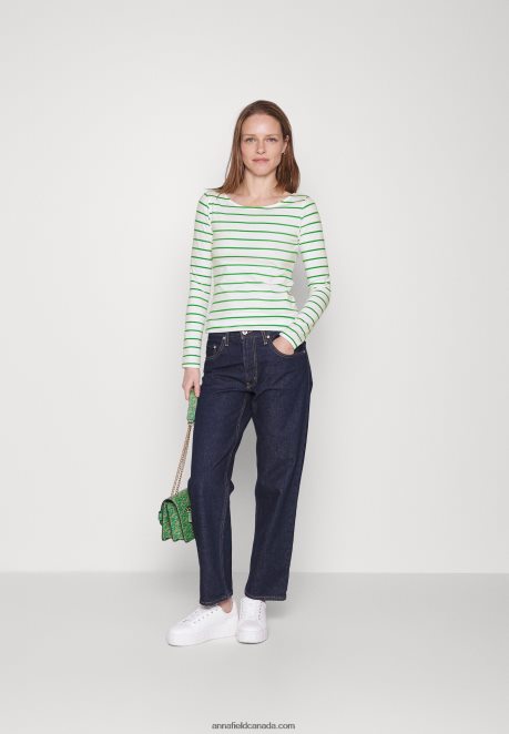Anna Field Women 2 Pack Long Sleeved Top White/Green H42J4Z562