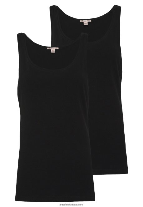 Anna Field Women 2 Pack Top Black H42J4Z508