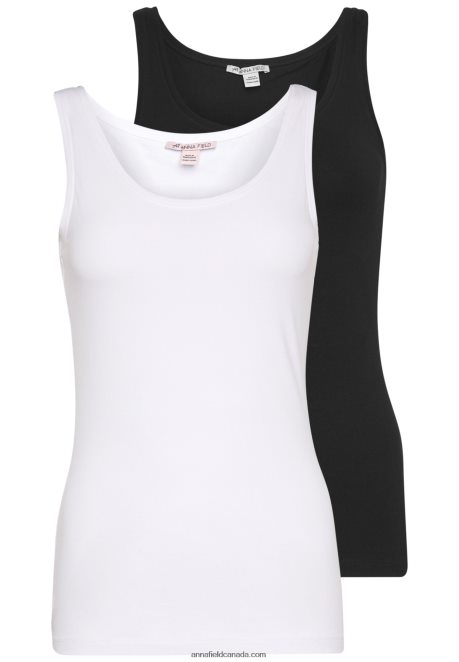 Anna Field Women 2 Pack Top Black/White H42J4Z442