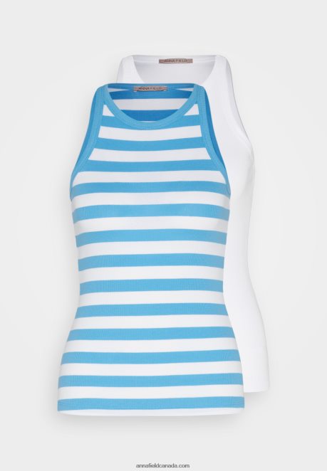 Anna Field Women 2 Pack Top Blue/White/White H42J4Z449