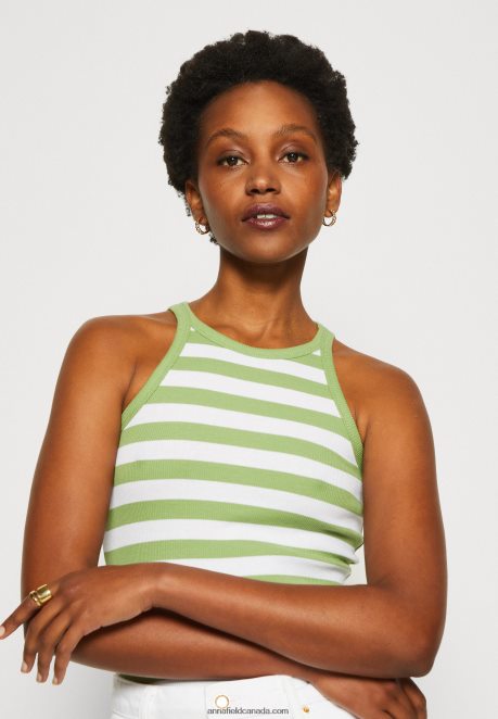 Anna Field Women 2 Pack Top Off-White/Green H42J4Z479